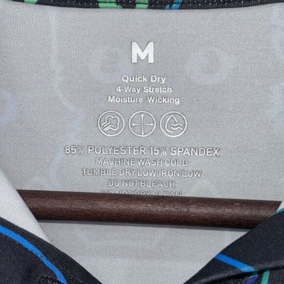 Neon Cat Black Golf Polo Tank Size M Y2K Kawaii Alt Quick Dry Stretch UPF Shirt - Picture 3 of 4